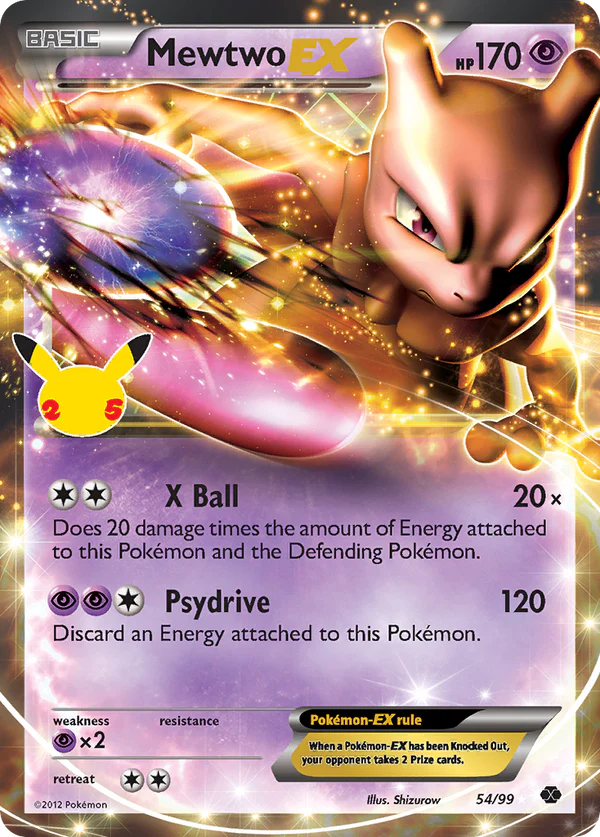 MewTwo EX 54/99 Classic Collection Celebration